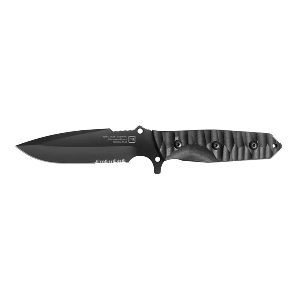 TB OUTDOOR MARAUDEUR G10 Saplı Tırtıklı Bıçak (Siyah) TB OUTDOOR | Politak Store