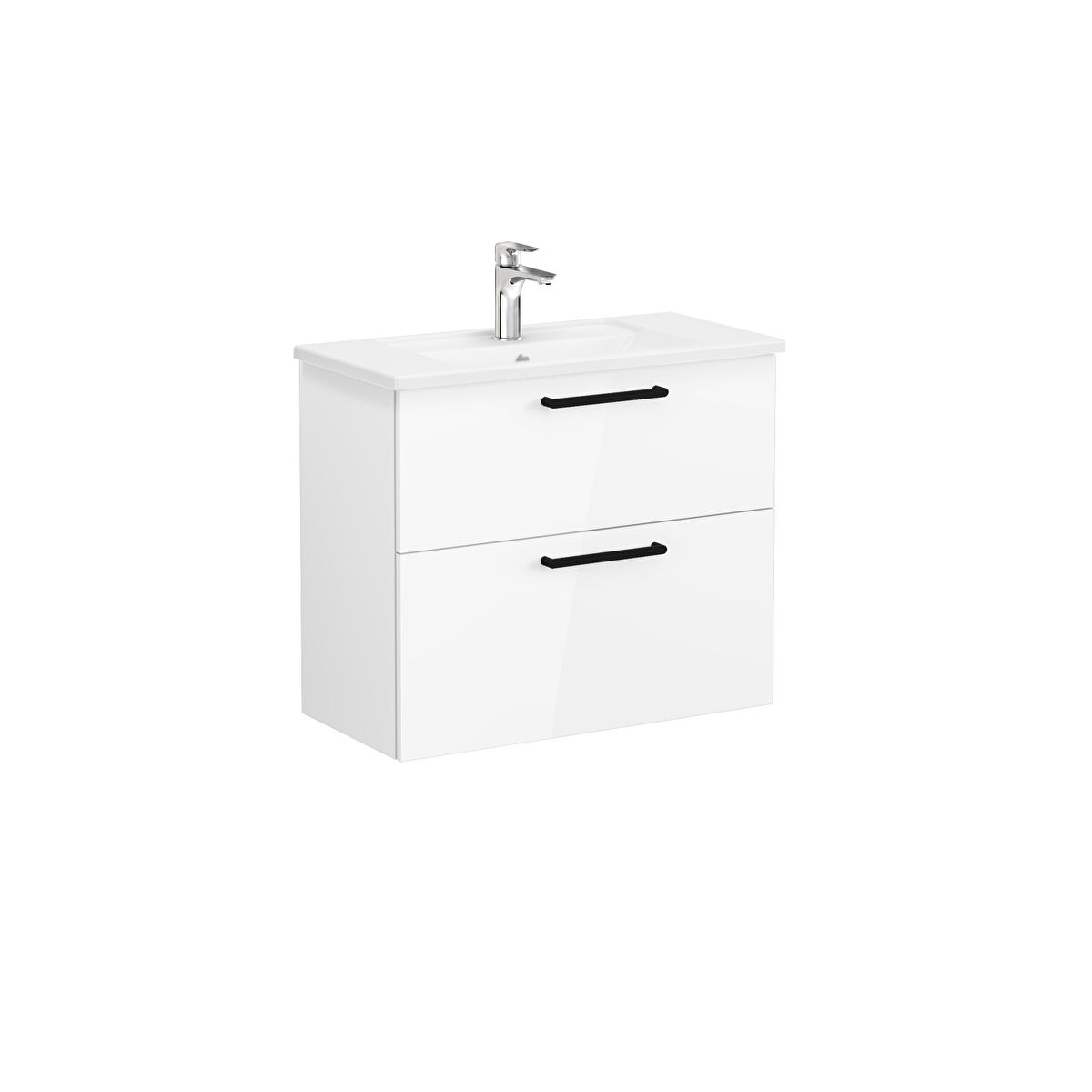 ROOT LAVABO DOLABI ÇİFT ÇEKM. DAR 80CM P.BEYAZ