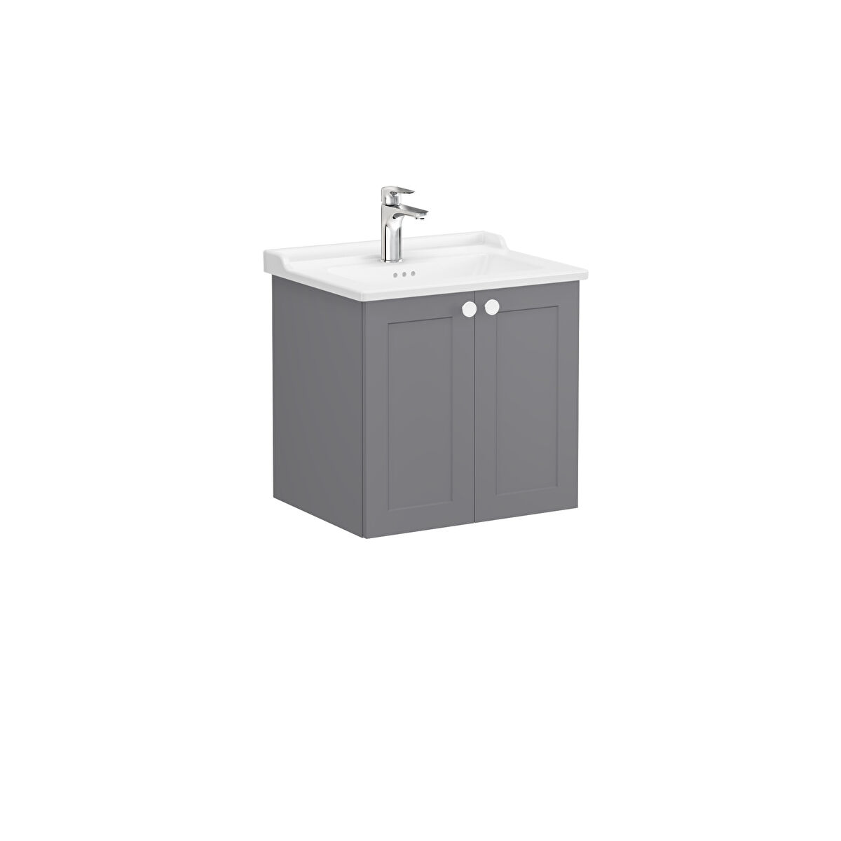 ROOT CLASSİC LAVABO DOLABI KAPAKLI 60 CM M.GRİ