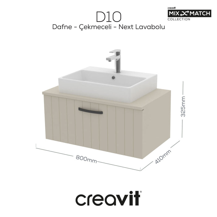 D10 LAVABO DOLABI 80cm KAPAKLI LAKE