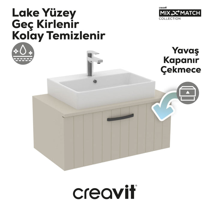 D10 LAVABO DOLABI 80cm KAPAKLI LAKE