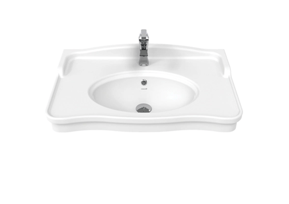 ANTİK ETAJERLİ LAVABO 80 CM - BEYAZ
