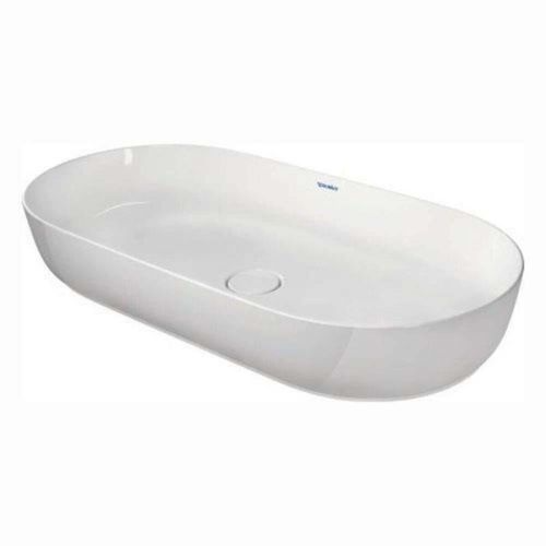 LUV DELİKSİZ ÇANAK LAVABO 80cm BEYAZ/GRİ