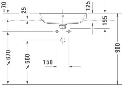 HAPPY D.2 PLUS ÇANAK LAVABO 60cm BEYAZ DIŞ ANTRASİ