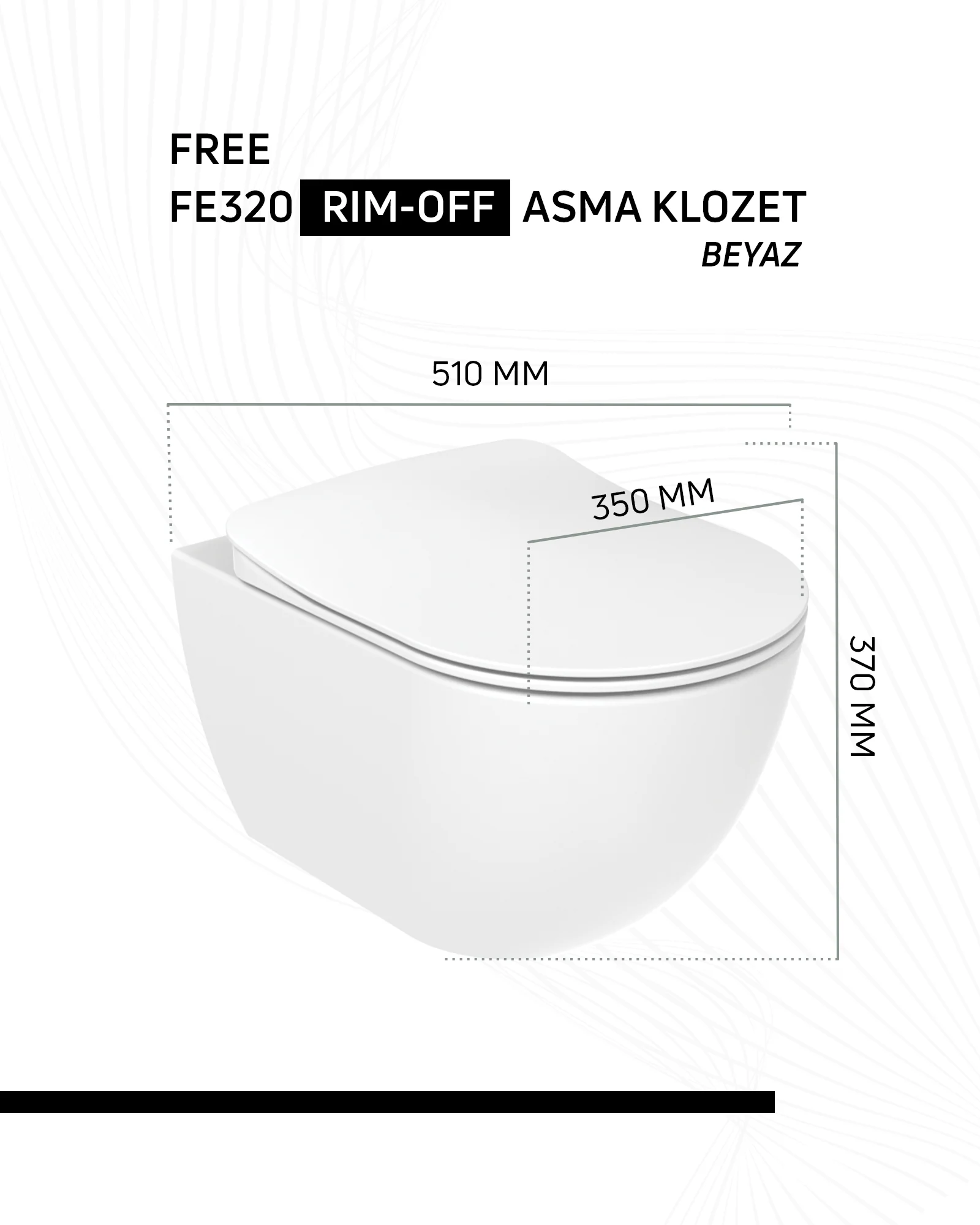 FREE RİM-OFF ASMA KLOZET BEYAZ