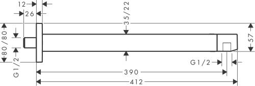 DUŞ DİRSEĞİ 39 CM