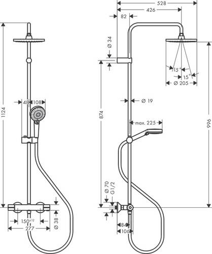 DUŞ KOLONU 200 1JET WİTH THERMOSTAT