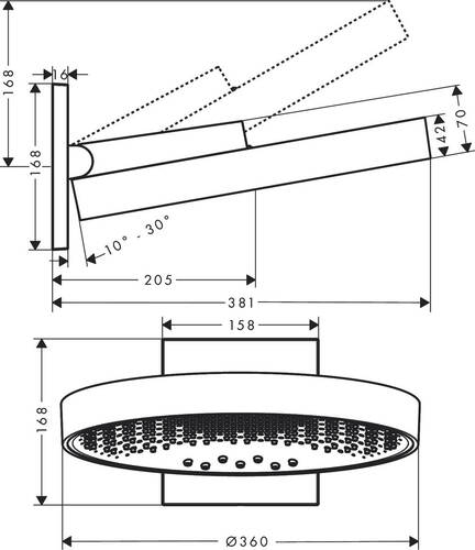 RAİNFİNİTY TEPE DUŞU 360 3 JET MAT BEYAZ