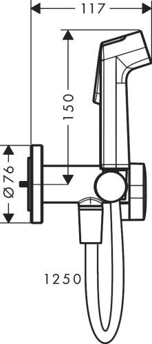 TAHARET DUŞU SICAK-SOĞUK MİX 125CM HORTUM İLE KROM