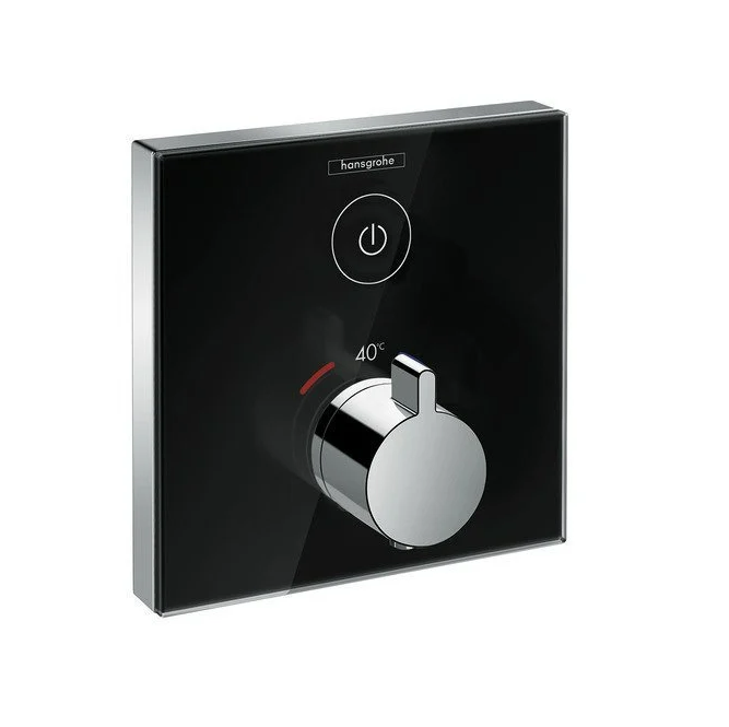 SHOWERSELECT GLASS TER.DUŞ BATARYASI SİYAH KROM