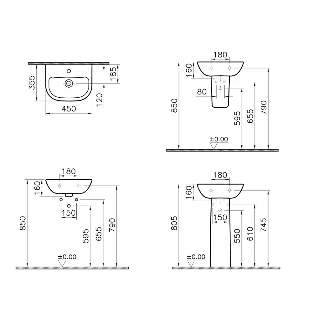 S20 LAVABO, 45CM