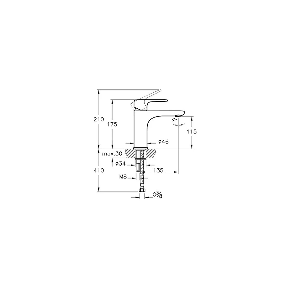 ROOT ROUND LAVABO BATARYASI (YÜKSEK)