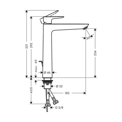 TALİS E 240 LAVABO BATARYASI 240/K.DALI/BBR