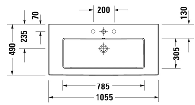 WHİTE TULİP 105 CM LAVABO DOLABI Ç.ÇEKMECE P.VİZON