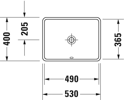 STARCK 3 TEZGAH ALTI LAVABO 49cm (F-BONDEN İÇİN)