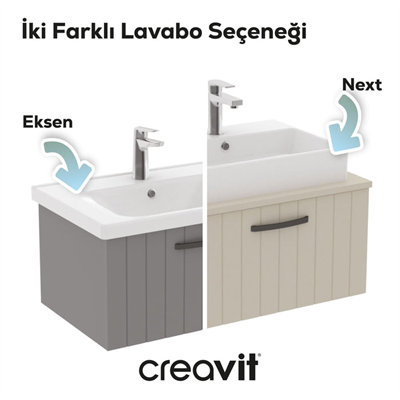 D10 LAVABO DOLABI 80cm KAPAKLI LAKE