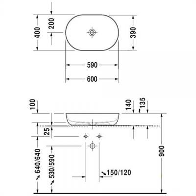 LUV LAVABO 60cm BEYAZ