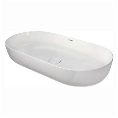 LUV DELİKSİZ ÇANAK LAVABO 80cm BEYAZ/GRİ