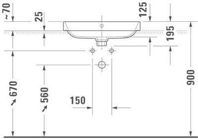 HAPPY D.2 PLUS ÇANAK LAVABO 60cm BEYAZ DIŞ ANTRASİ