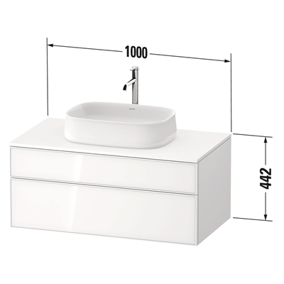 ZENCHA 100 CM ÇİFT ÇEKM. LAVABO DOLABI SİYAH MEŞE