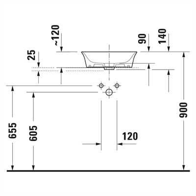 WHİTE TULİP ÇANAK LAVABO 43cm BEYAZ
