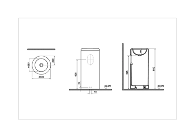 MONOBLOK LAVABO 40 CM ARMATÜR DELİKSİZ