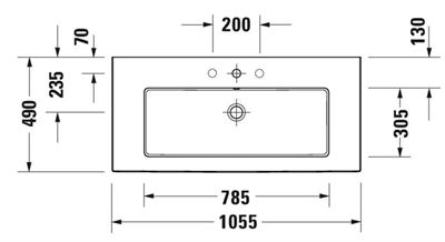 WHİTE TULİP ETAJERLİ LAVABO 1050*490mm
