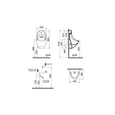 TEMASSIZ PİSUVAR ELEKTRİKLİ BEYAZ