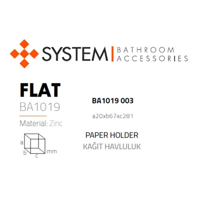 FLAT DUVARA MONTAJLI KAĞIT HAVLULUK