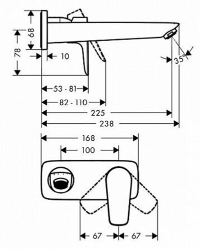 TALİS E ANK.T.K LAVABO BATARYA 225MM GAGA M.Sİ. KR