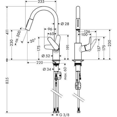 FOCUS E2 240 PULL-OUT TK KOL EVİYE BATARYA S.SİYAH