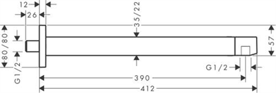 DUŞ DİRSEĞİ 39 CM