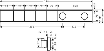 RAİNSELECT TERMOSTAT ANK. 4 ÇIKIŞ SATİN SİYAH