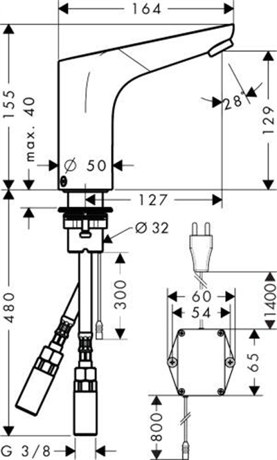 FOCUS E2 ELK. LAVABO BATARYASI ELEKTRİKLİ