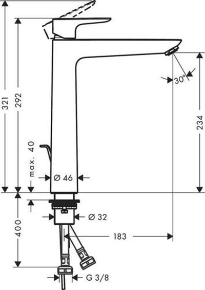 TALİS E 240 LAVABO BATARYA 240 , K.DALI PGO ALTIN