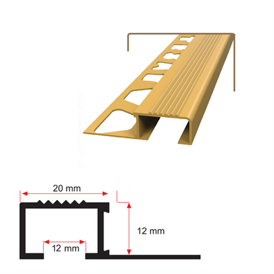 ALM LUX MERDİVEN BASAMAK PROFİLİ 2,50m 12mm MAT