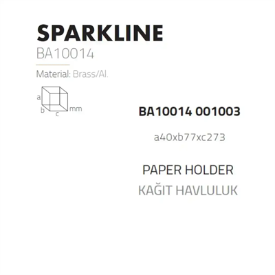 SPARKLINE DUVARA MONTAJLI KAĞIT HAVLULUK