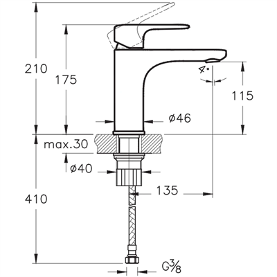 ROOT ROUND LAVABO BATARYASI SOFT ALTIN (YÜKSEK)