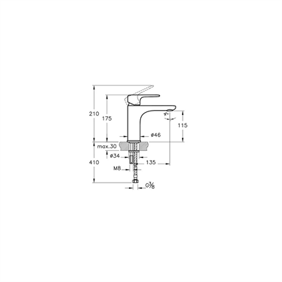 ROOT ROUND LAVABO BATARYASI (YÜKSEK)