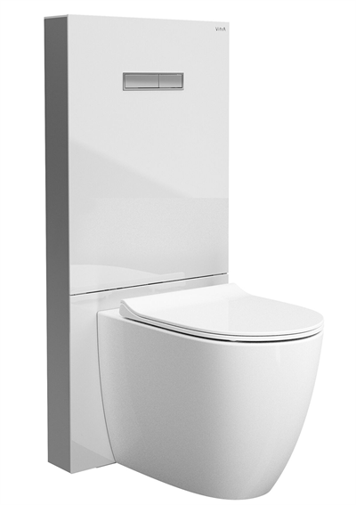 VİTRUS DTD KLOZETLER İÇİN CAM REZERVUAR ( BEYAZ ) 3/6L