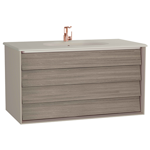 FRAME LAVABO DOLABI 100CM MAT BEJ LAVABOLU MAT BEJ