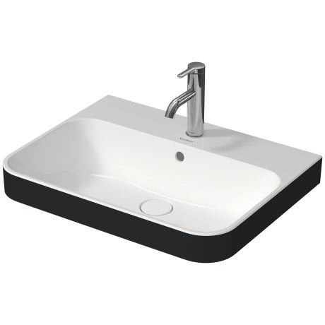 HAPPY D.2 PLUS ÇANAK LAVABO 60cm BEYAZ DIŞ ANTRASİ