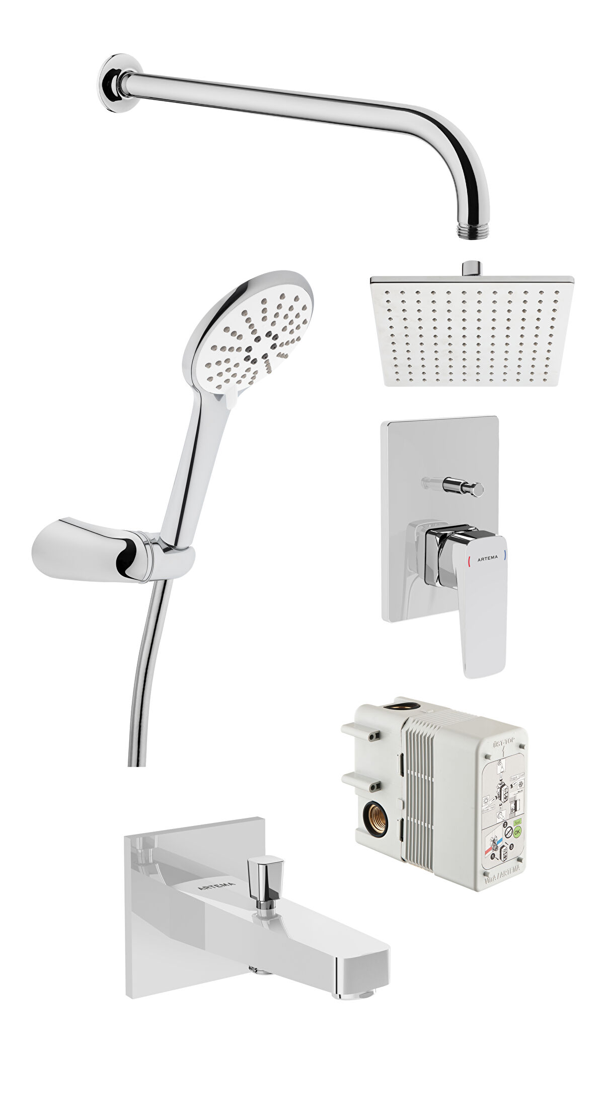 ROOT SQUARE ANKASTRE BANYO SETİ RAİN Q
