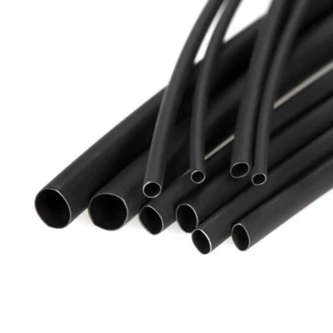 1mm Isı ile Daralan Siyah Makaron 2/1 (-55/+125) - 1mm Black Heat Shrink Tube 2/1 (-55/+125)