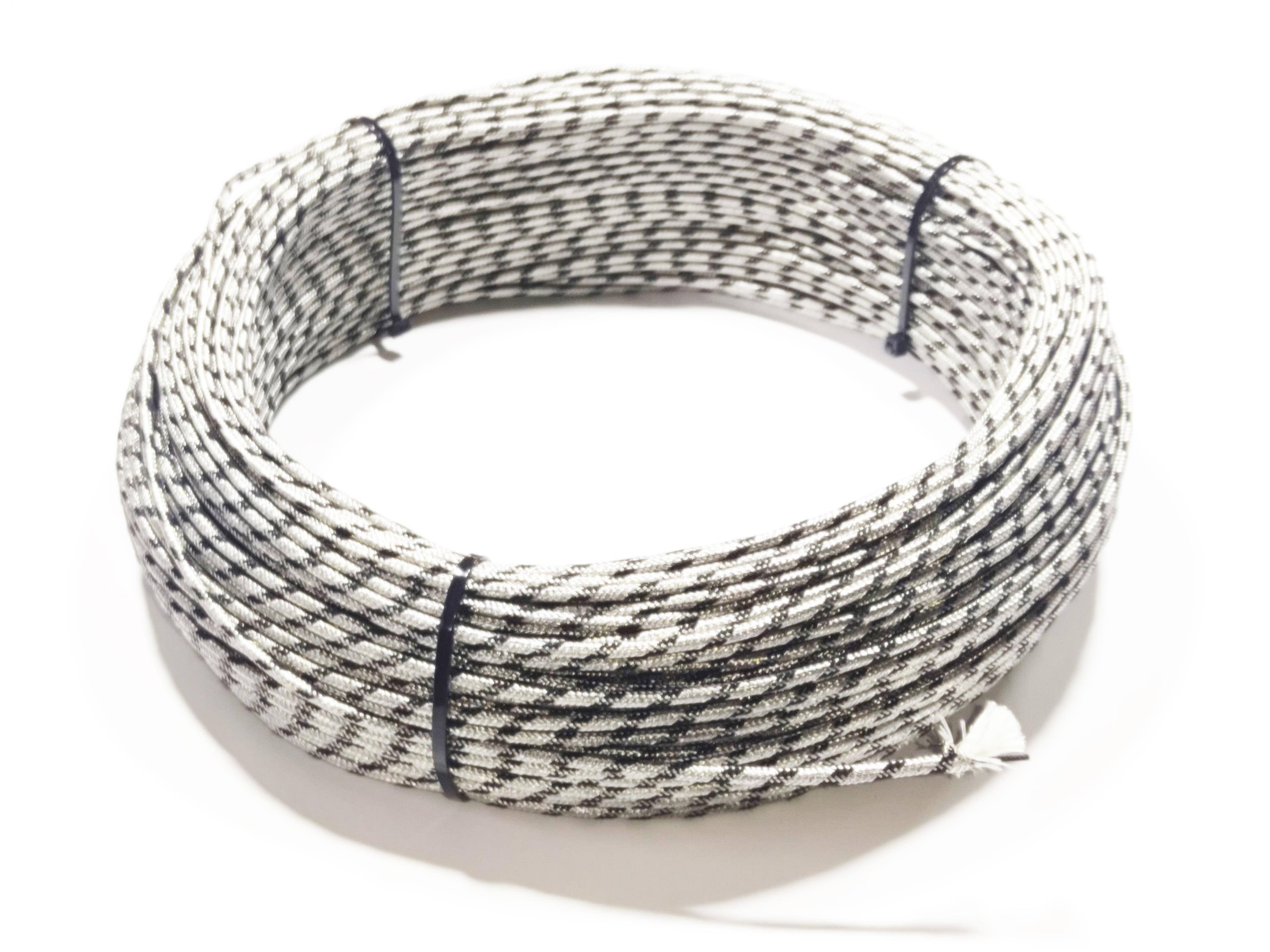 2x0.22mm J Type Thermocouple Compensation Cable Steel Braided 300°C Resistant