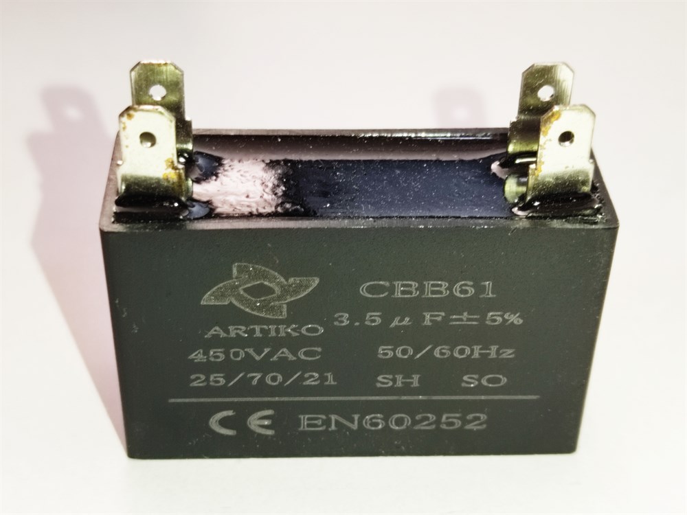 3.5 µF 450V AC Square Capacitor for Fan and Air Conditioner | HVAC Motor Start Capacitor