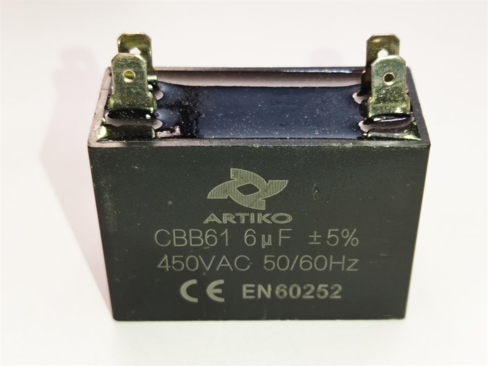 6 µF 450V AC Square Capacitor for Fan and Air Conditioner | HVAC Motor Start Capacitor