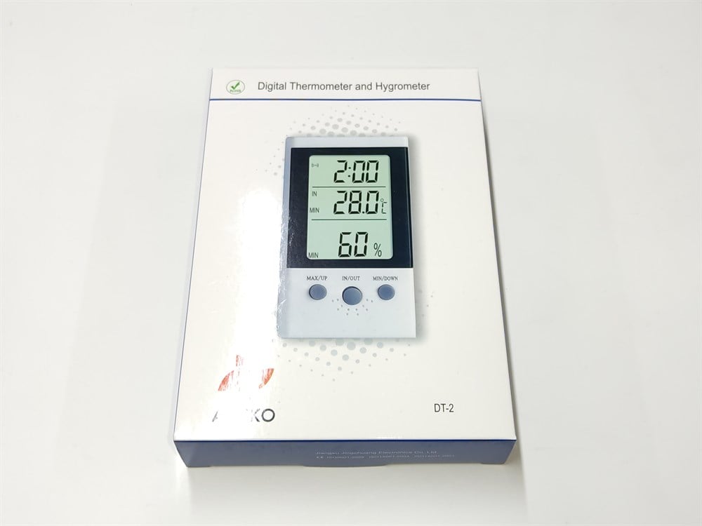 DT-2 Digital Thermometer Hygrometer – Indoor Outdoor Temperature & Humidity Meter for Incubator Use