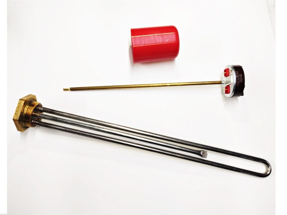 Sern Solar Water Heater Kit – 40cm Chrome 3000W 230V Heating Element with Thermostat and Cap