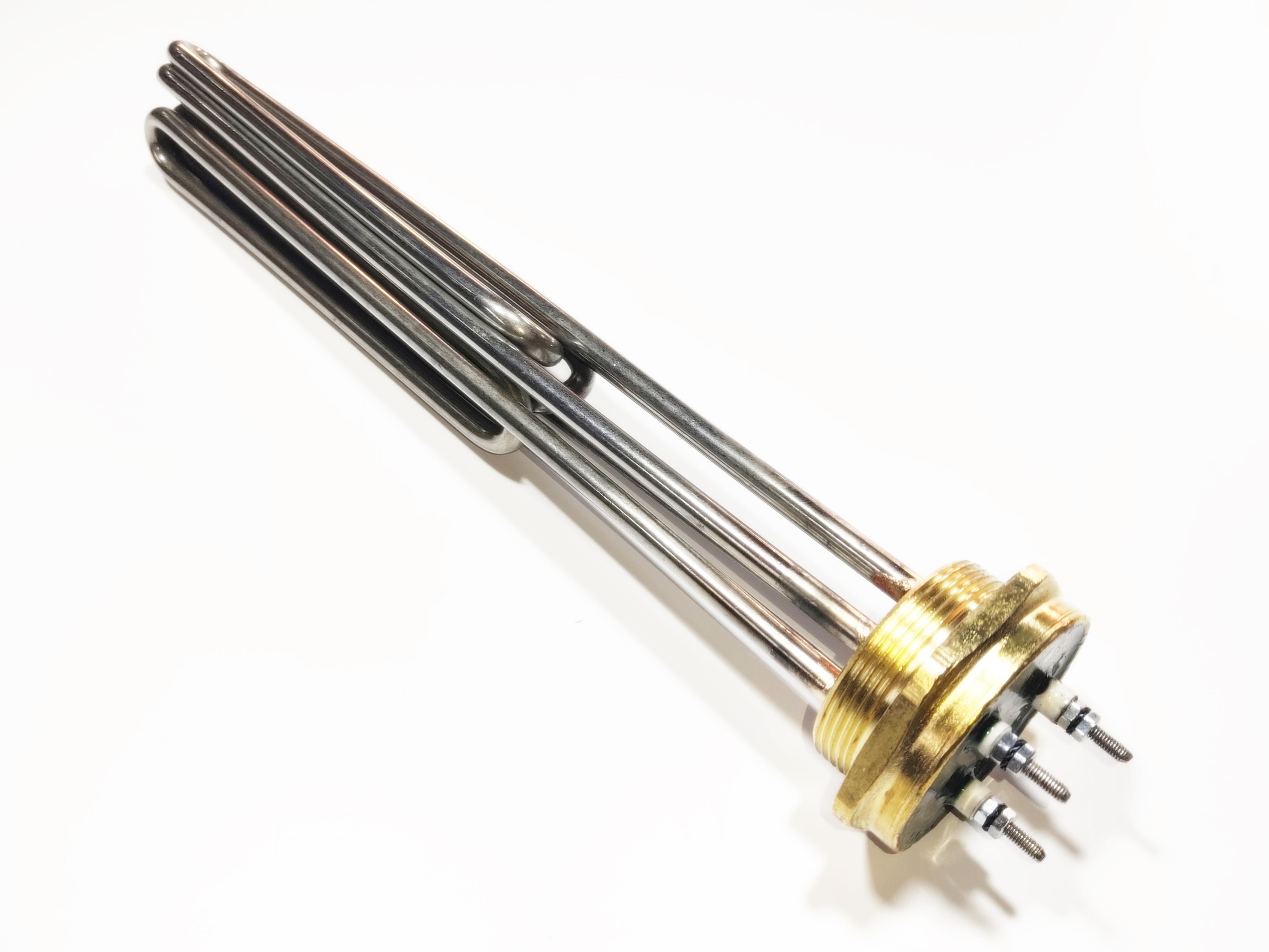 3 Phase Autoclave Heater Element 7.5kW 2 Inch 304 Stainless Steel 330mm Twisted Immersion Heater